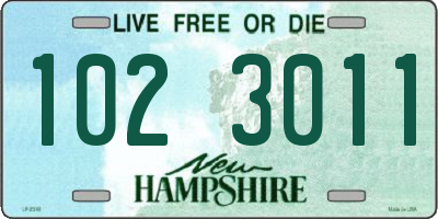 NH license plate 1023011