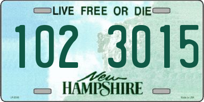 NH license plate 1023015