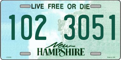 NH license plate 1023051