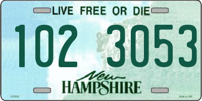 NH license plate 1023053