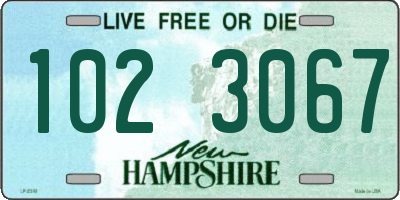 NH license plate 1023067