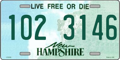NH license plate 1023146