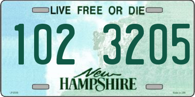 NH license plate 1023205
