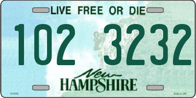 NH license plate 1023232