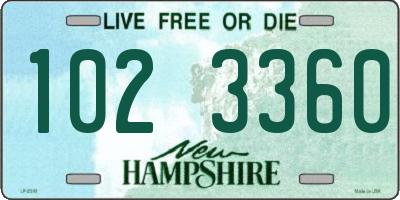 NH license plate 1023360