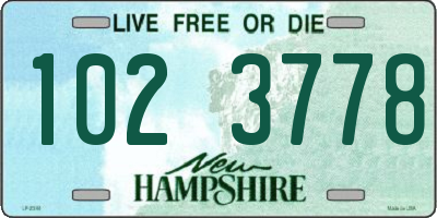 NH license plate 1023778