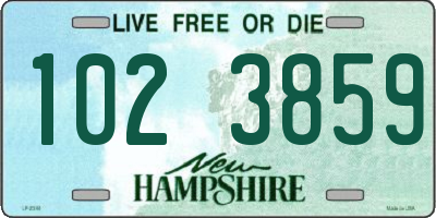 NH license plate 1023859
