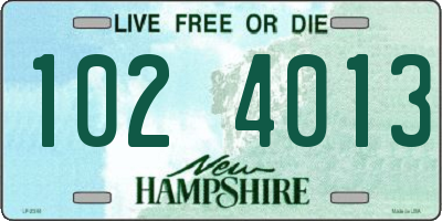 NH license plate 1024013