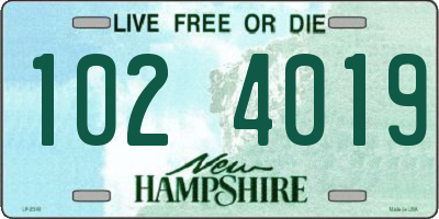 NH license plate 1024019