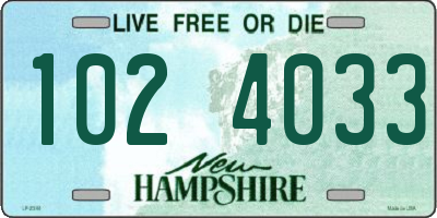 NH license plate 1024033