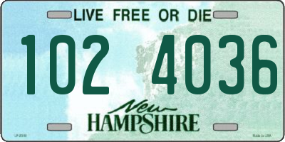 NH license plate 1024036
