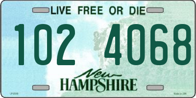 NH license plate 1024068