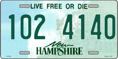 NH license plate 1024140