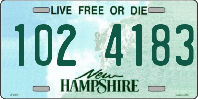 NH license plate 1024183