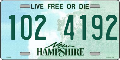 NH license plate 1024192