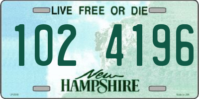 NH license plate 1024196