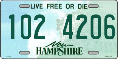 NH license plate 1024206