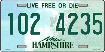 NH license plate 1024235
