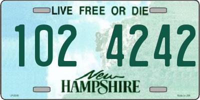 NH license plate 1024242