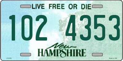 NH license plate 1024353