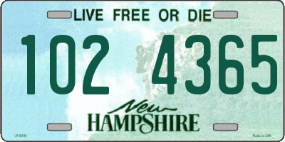 NH license plate 1024365