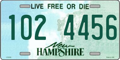 NH license plate 1024456