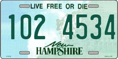 NH license plate 1024534