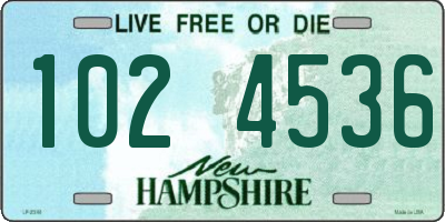NH license plate 1024536