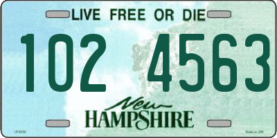 NH license plate 1024563