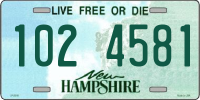 NH license plate 1024581