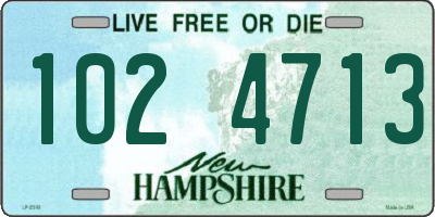 NH license plate 1024713