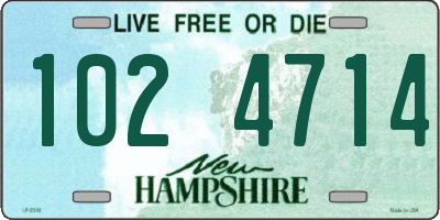 NH license plate 1024714
