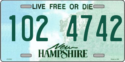 NH license plate 1024742