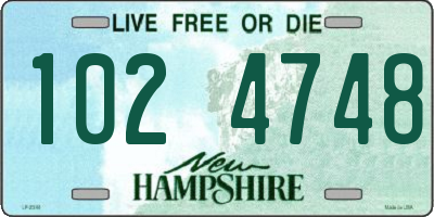 NH license plate 1024748
