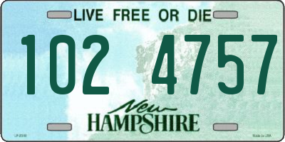 NH license plate 1024757