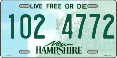 NH license plate 1024772