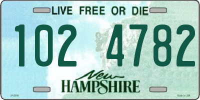 NH license plate 1024782