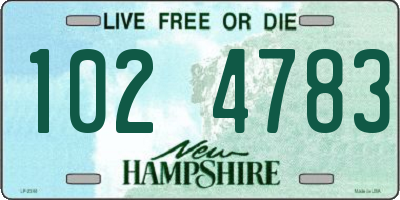 NH license plate 1024783