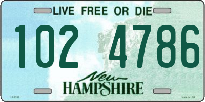 NH license plate 1024786