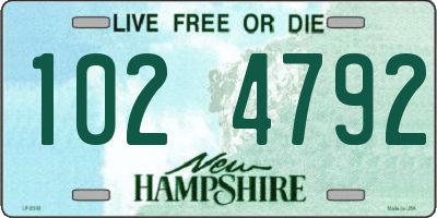 NH license plate 1024792
