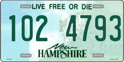 NH license plate 1024793