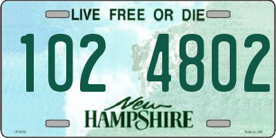 NH license plate 1024802