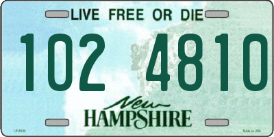 NH license plate 1024810