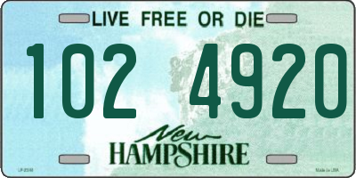 NH license plate 1024920
