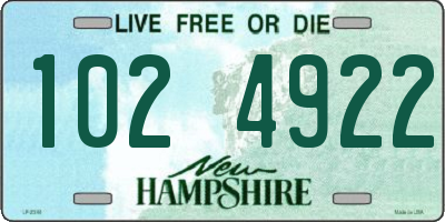 NH license plate 1024922