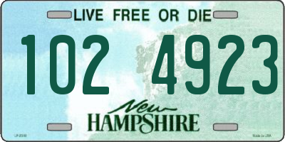 NH license plate 1024923