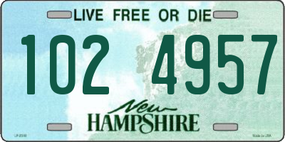 NH license plate 1024957
