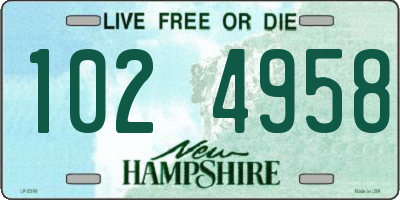 NH license plate 1024958