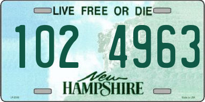 NH license plate 1024963
