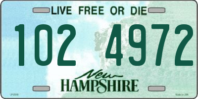 NH license plate 1024972